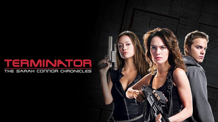Terminator The Sarah Connor Chronicles cast with guns