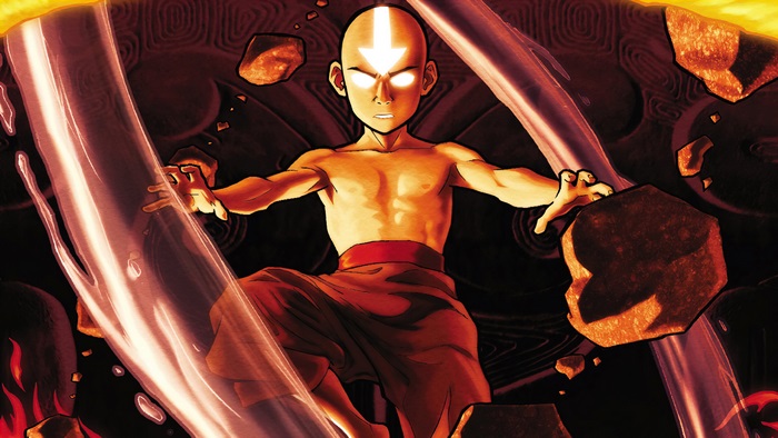 Aang in Avatar State delivering judgment