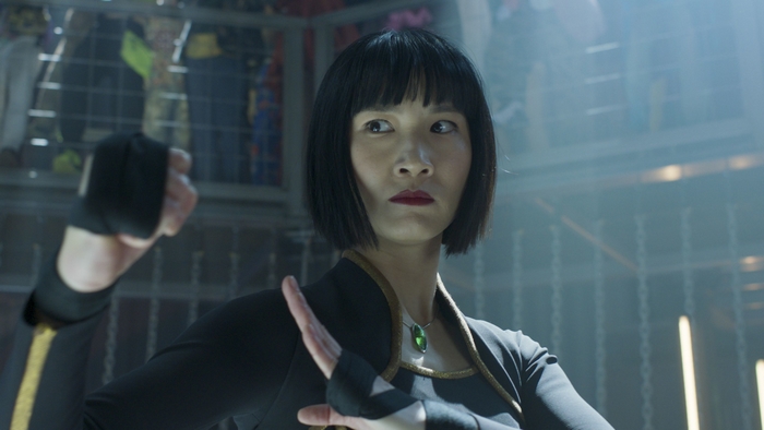 Xialing in fighting stance from Shang-Chi movie