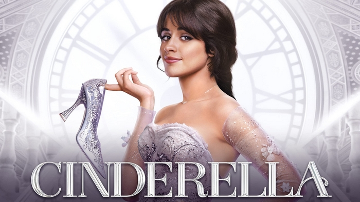 Camila Cabello as Cinderella holding glass slipper