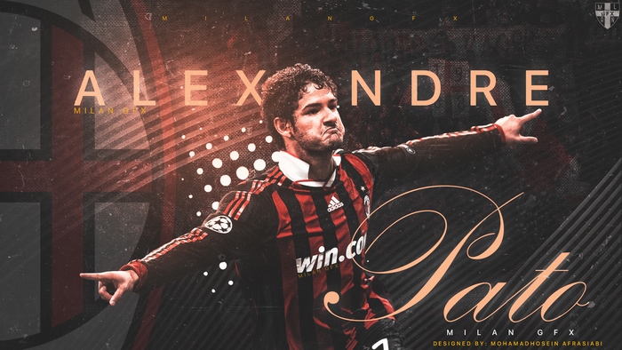 Alexandre Pato AC Milan Football Graphic