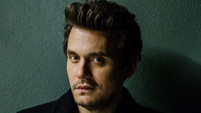 John Mayer looking directly at the camera