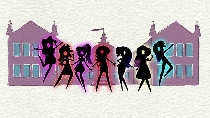 My Little Pony Equestria Girls Mane 7 Silhouettes