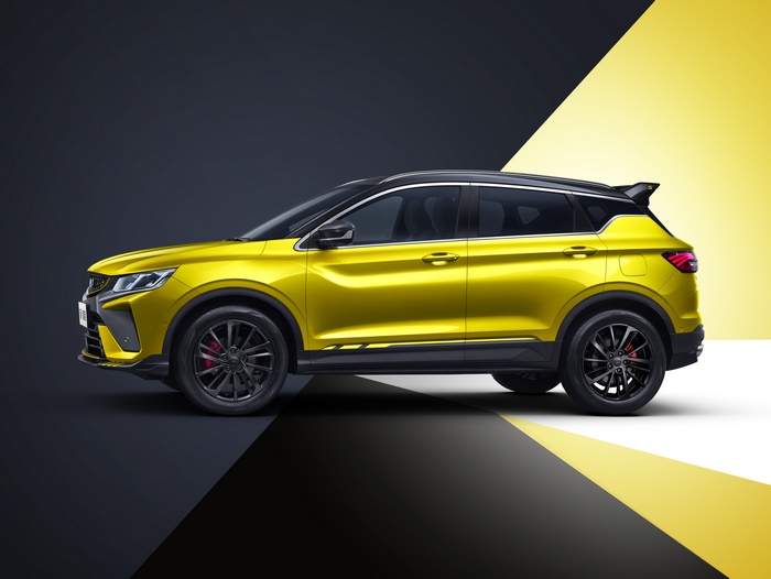 Geely BinYue S "Battle" yellow SUV