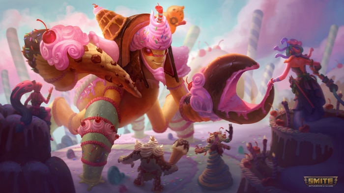 Smite Confectionary Khepri and Candy World