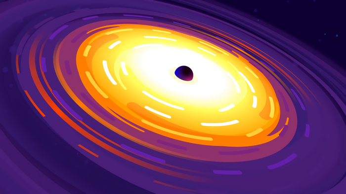 Kurzgesagt Sci Fi Minimalist Black Hole
