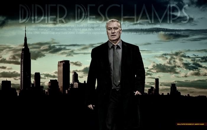 Didier Deschamps in city skyline