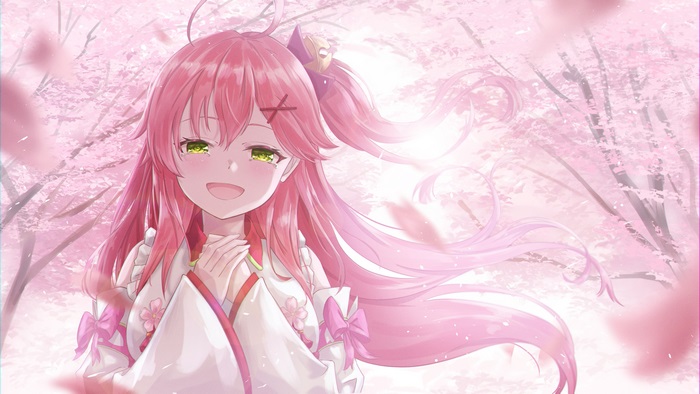 Sakura Miko in Cherry Blossom 4K