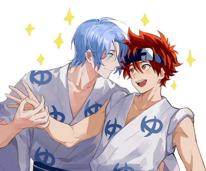 Langa and Reki from SK8 The Infinity in yukata