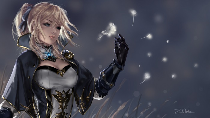 Jean (Genshin Impact) with Glowing Dandelions