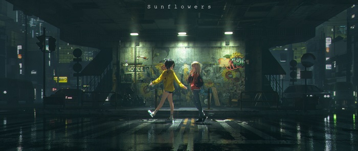 Ai Ohto and Rika Kawai Urban Night Scene