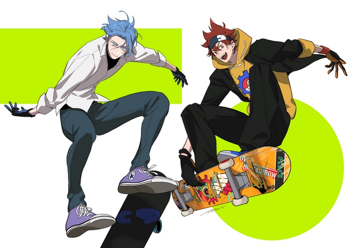 SK8 The Infinity Reki and Langa Skate Jump