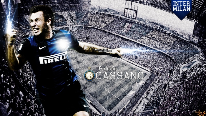 Antonio Cassano electrifies stadium in Inter Milan jersey