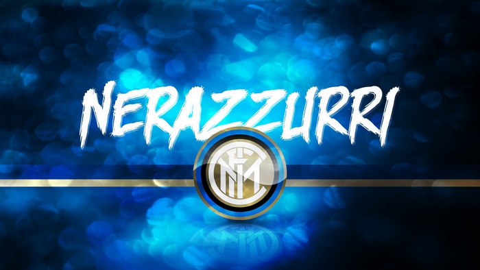 Inter Milan Nerazzurri Logo Blue Bokeh