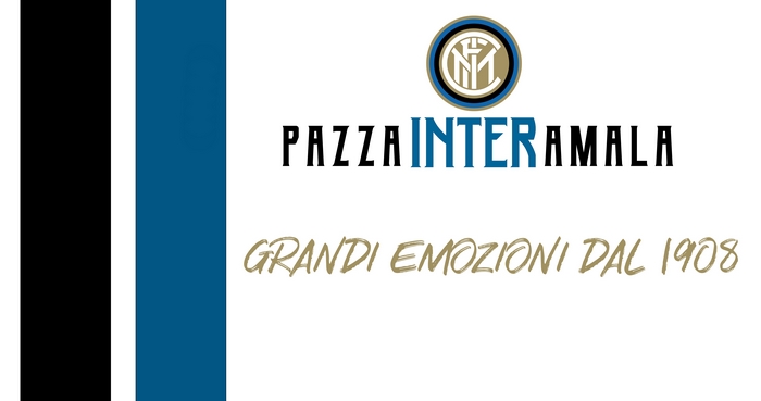 Inter Milan logo and "Pazza Inter Amala" slogan