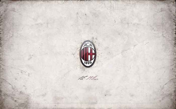 A.C. Milan Logo on Distressed Paper