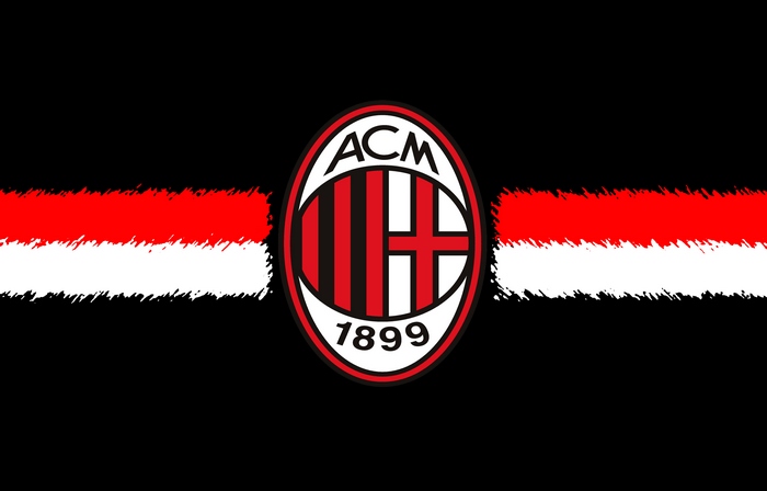 A.C. Milan Emblem Grunge Stripes