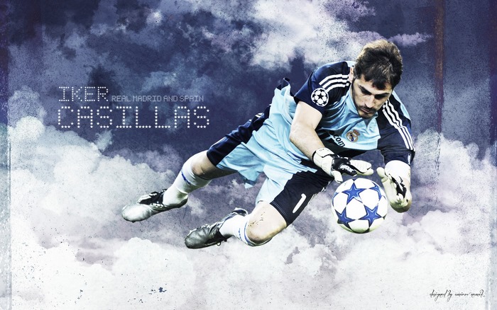 Iker Casillas diving save for Real Madrid