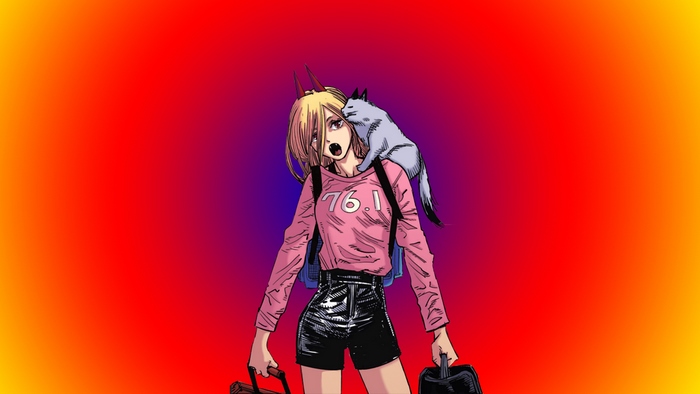 Power and Meowy from Chainsaw Man