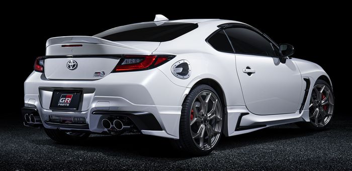 White Toyota GR 86 Sport Car with GR Parts