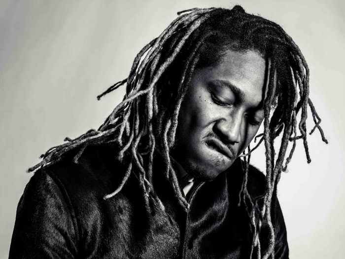 Black and White Portrait of Rapper Future