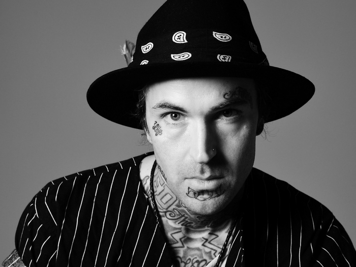 American Rapper Yelawolf Black and White Portrait