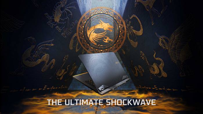 MSI laptop: Ultimate Shockwave with golden dragon art