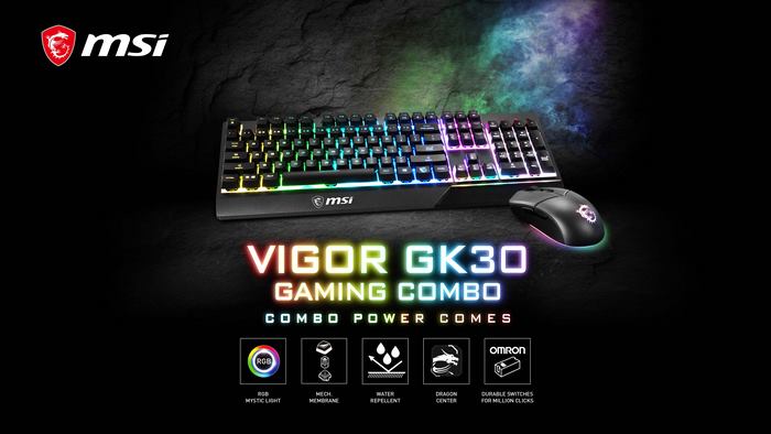 MSI Vigor GK30 RGB Gaming Keyboard and Mouse