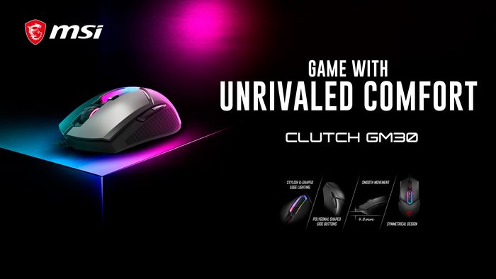 MSI CLUTCH GM30 Gaming Mouse for Unrivaled Comfort