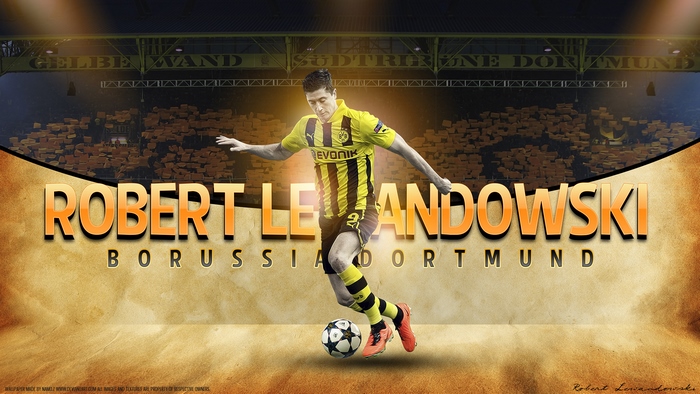 Robert Lewandowski Borussia Dortmund Football Art