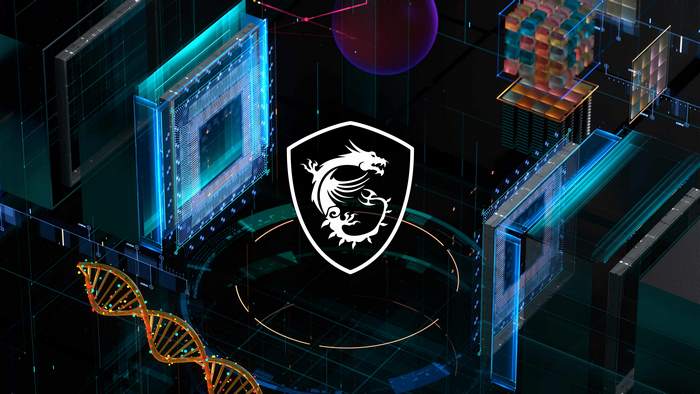 MSI Dragon Logo: Futuristic Digital Tech and Data