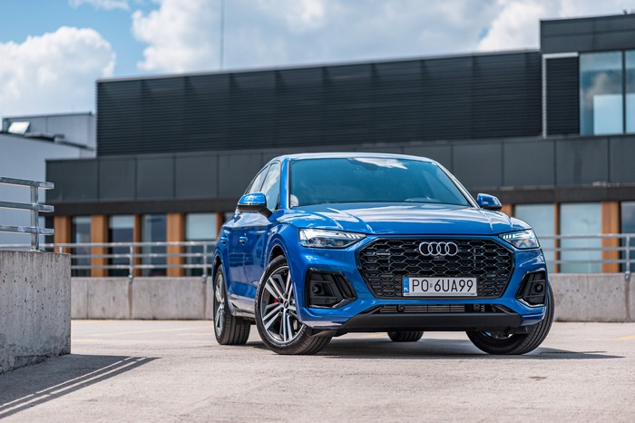 Blue Audi Q5 Sportback SUV