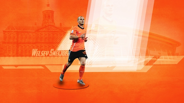 Wesley Sneijder Netherlands National Team Orange Design