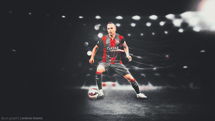 Andrés Iniesta FC Barcelona Dribbling