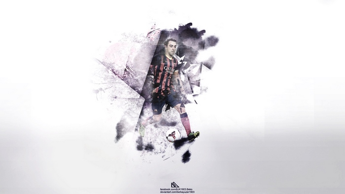Xavi FC Barcelona abstract art