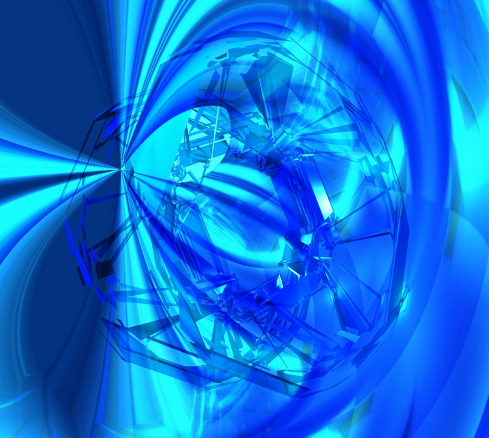 Abstract Blue CGI Crystal Vortex