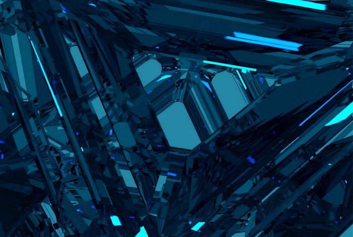 Fictional Blue Triangle Dimension Digital Art