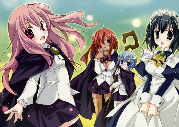 Zero No Tsukaima girls: mages and maid