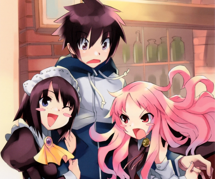 Zero No Tsukaima: Saito surprised by Siesta and Louise