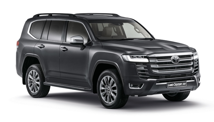 Dark grey Toyota Land Cruiser 300 SUV
