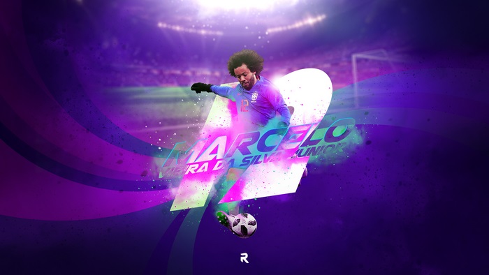Marcelo Vieira Brazil National Team Dynamic Football Art