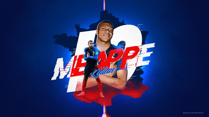 Kylian Mbappé France National Team 10 Art
