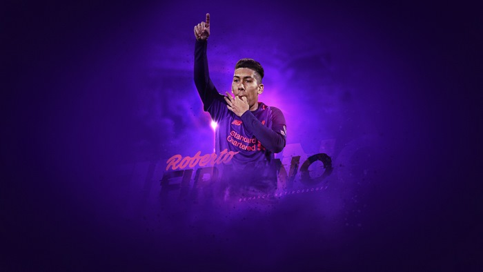 Roberto Firmino Liverpool F.C. purple player art