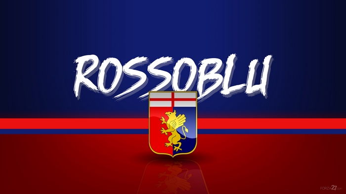 Genoa C.F.C. Rossobblu Soccer Emblem