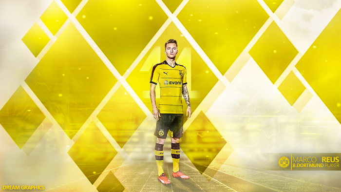 Marco Reus Borussia Dortmund Player Yellow Graphics