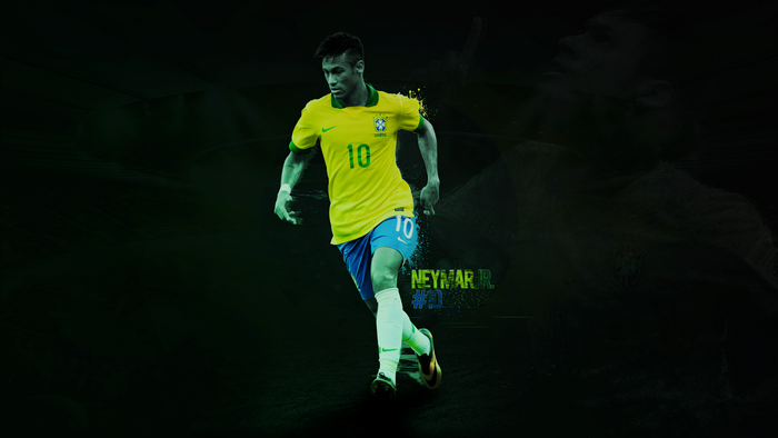 Neymar Jr. Brazil National Team Football Art 4K