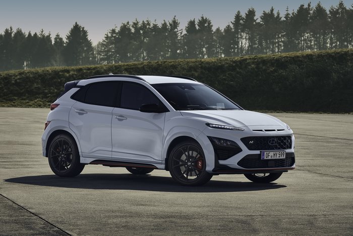 White Hyundai Kona N SUV