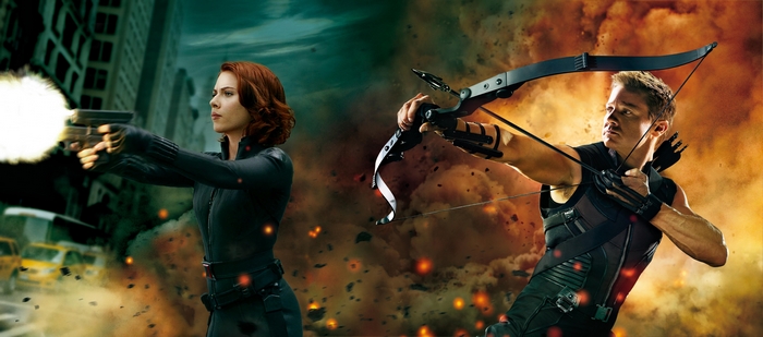 Black Widow and Hawkeye in The Avengers