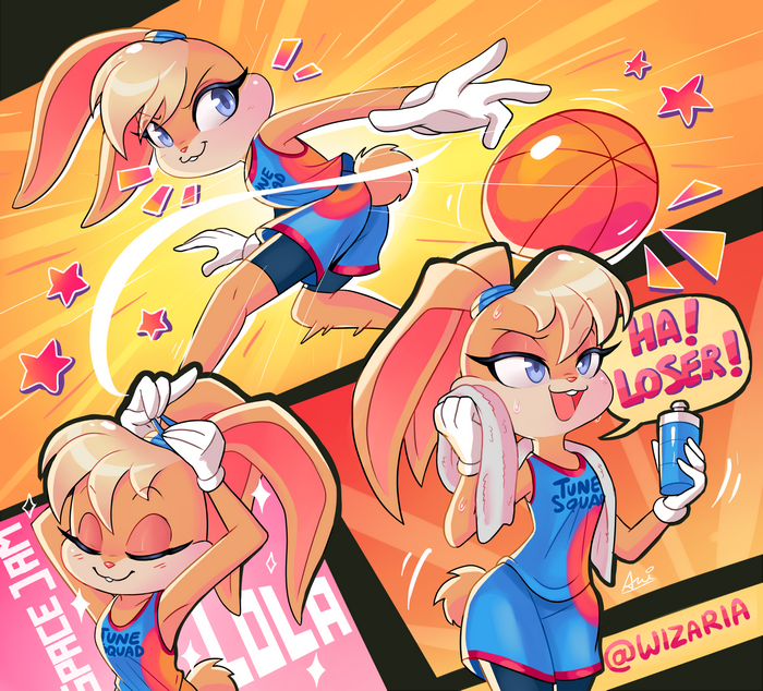 Lola Bunny Playing Basketball in Dynamic Action