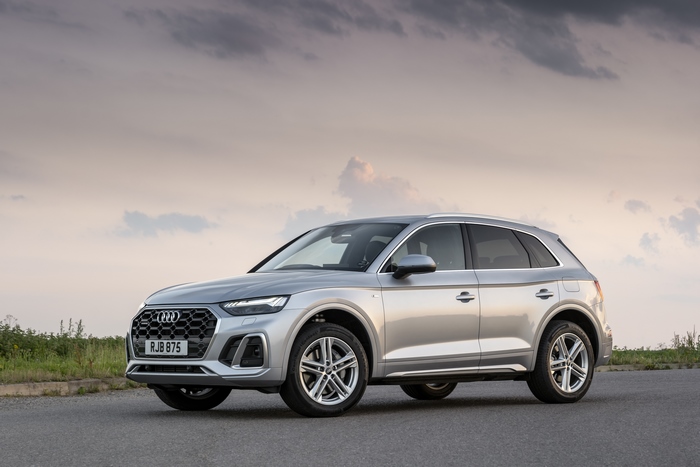 Silver 2021 Audi Q5 Electric SUV